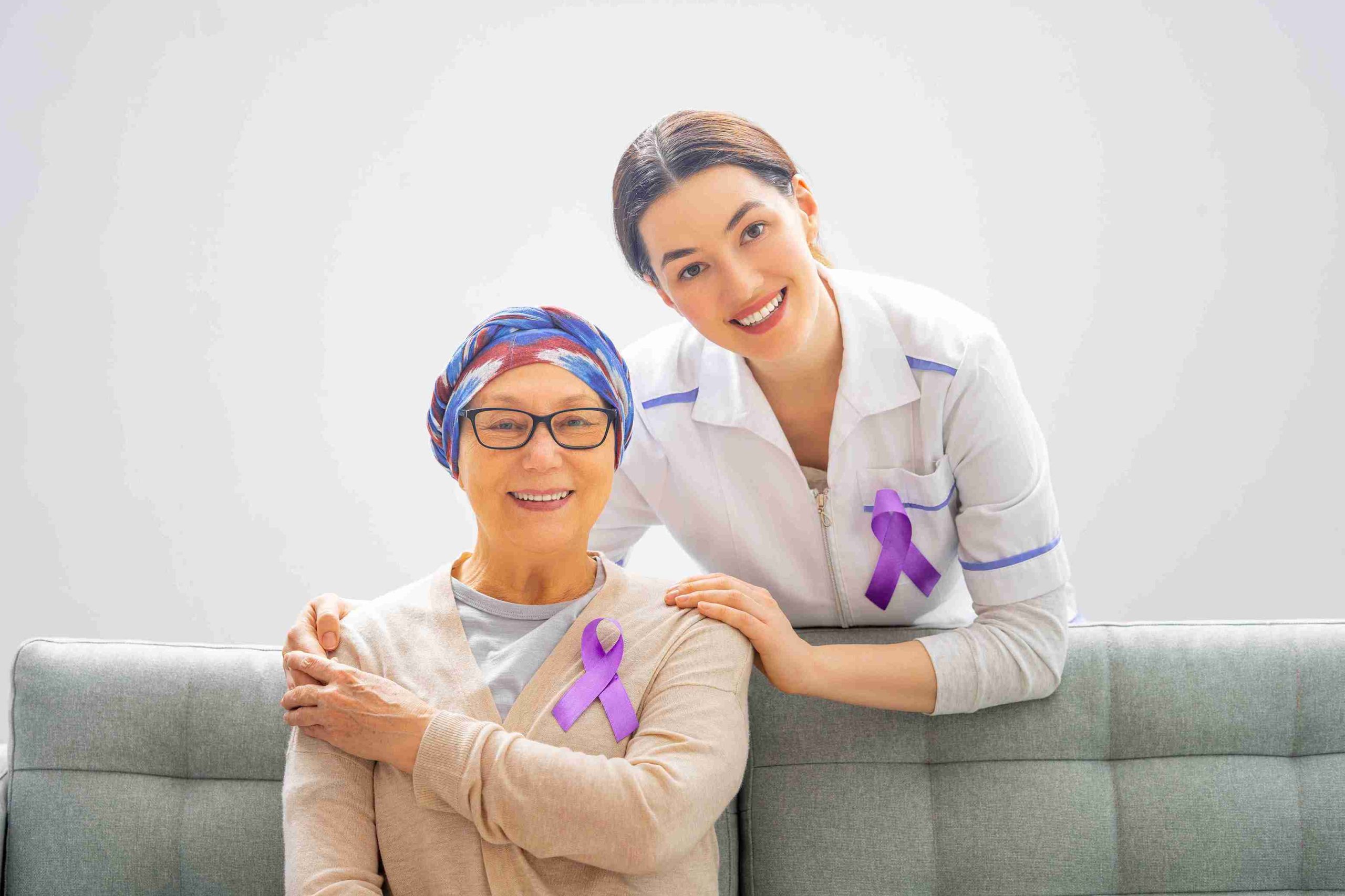 healthcare worker with cancer patient