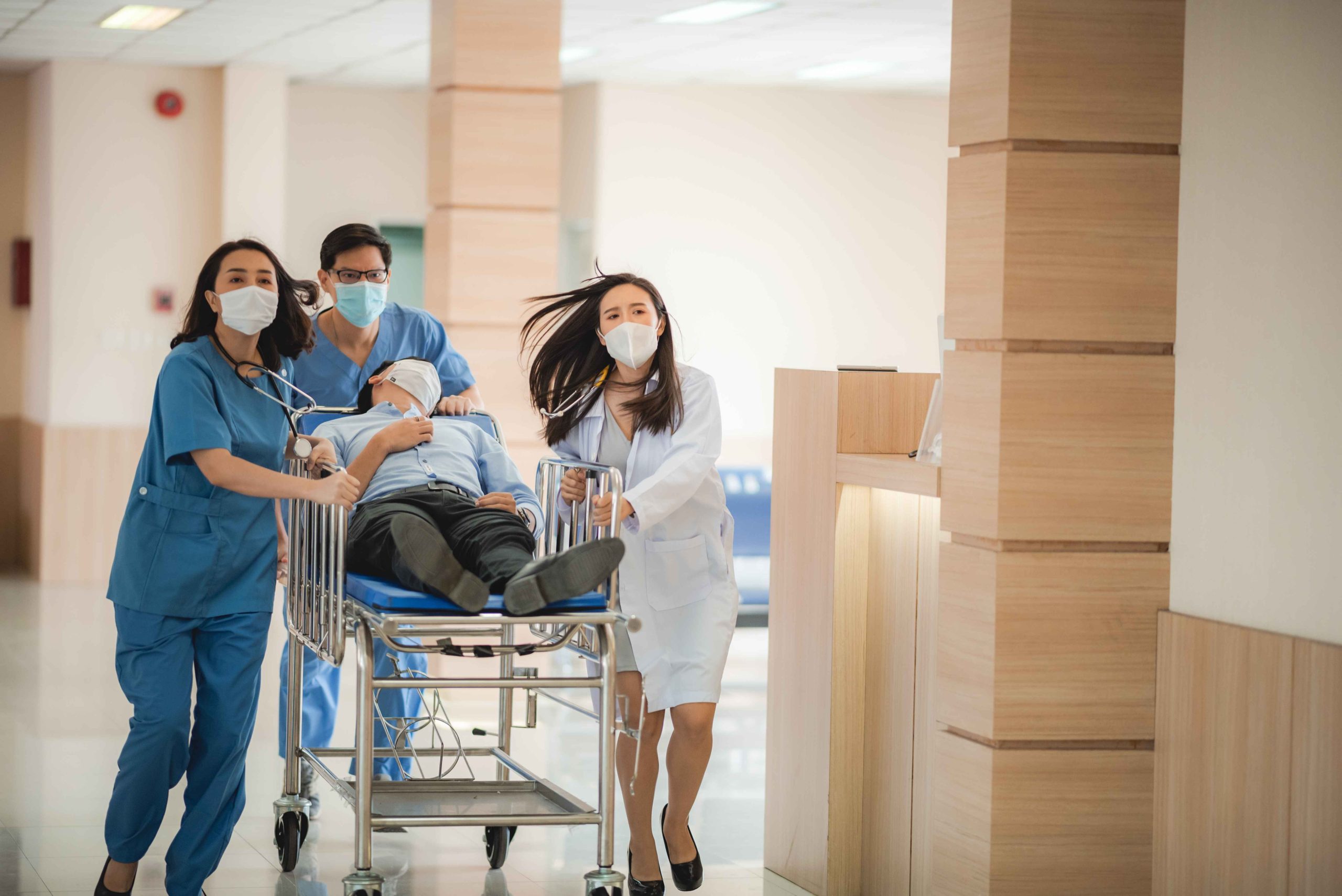 male patient in emergency care